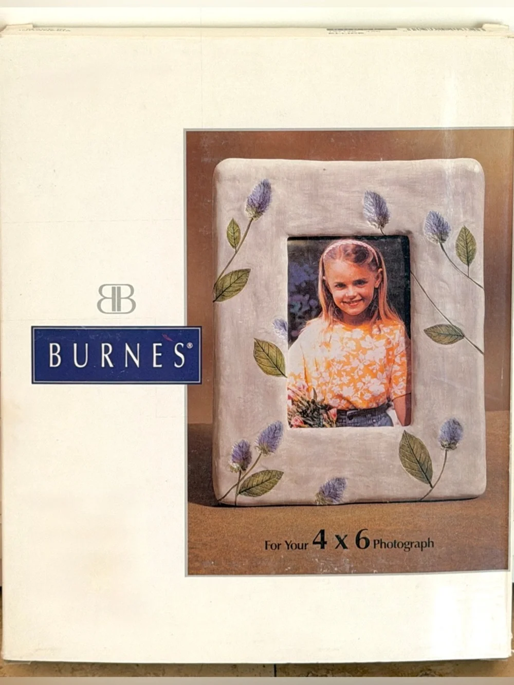 NIB~Beautiful Hand Painted Vintage Burnes Of Boston Picture Frame